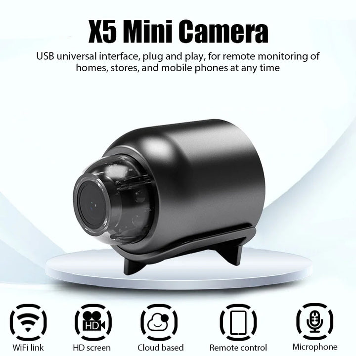 X5 Mini Camera HD 1080P Intelligent Home Security 720P A9 IP WiFi Camera Monitor Mobile Remote Camera Mobile Remote Application